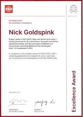 ISO Excellence Award certificate (preview)